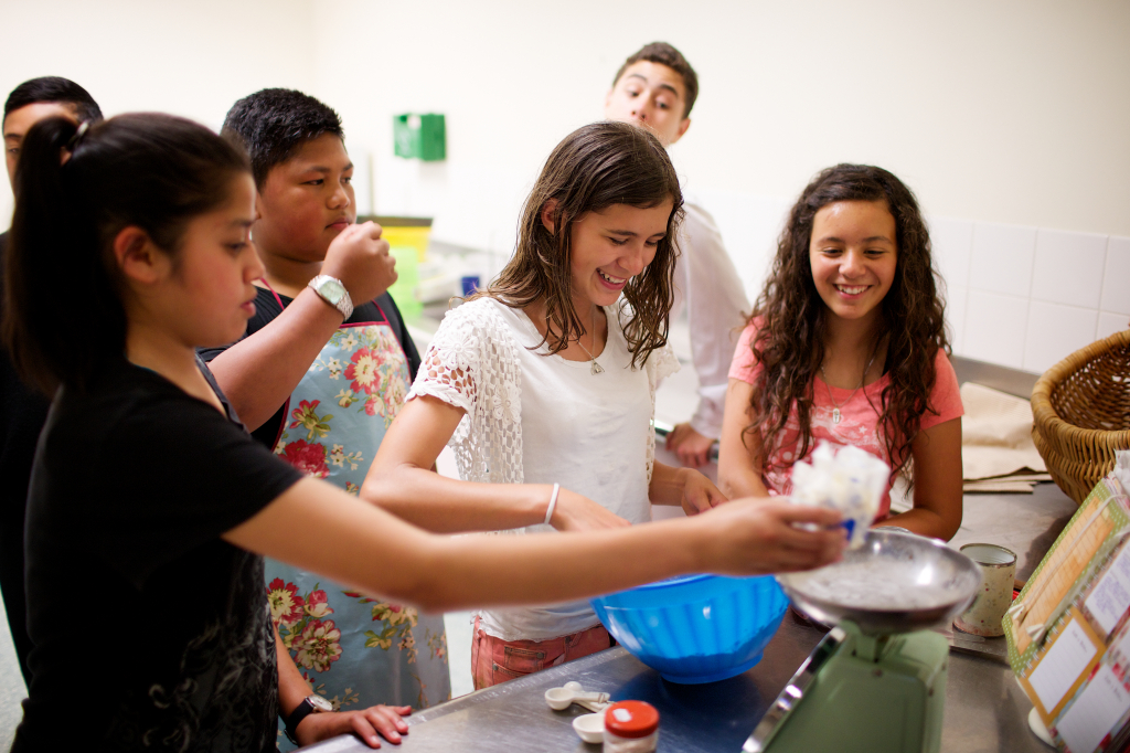 Image of youth baking bread